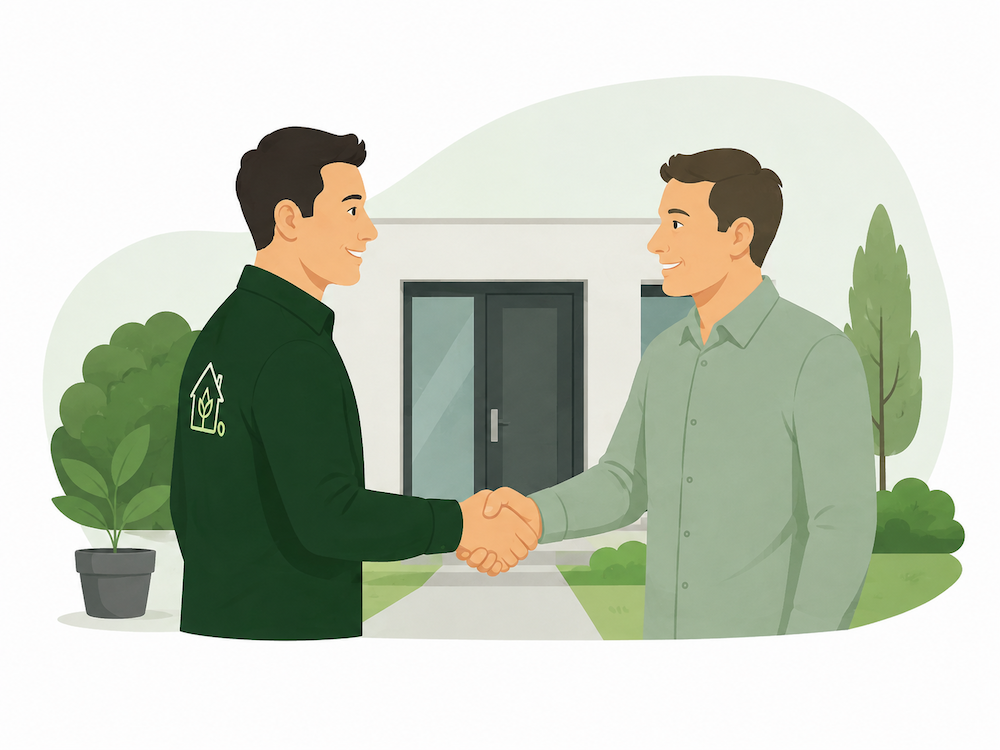 Samen met de klant doen we de oplevering van de werkzaamheden